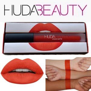 Huda Beauty ALLURING Liquid Matte Long-Lasting Lip *NEW* Orange Red CRUELTY FREE